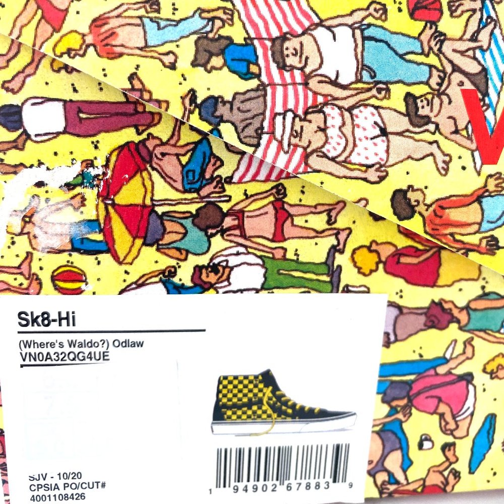 💖MEGA SALE💖VANS x Where’s Waldo Sk8-Hi Checker Black Suede Women's VN0A32QG4UE - Picture 8 of 8